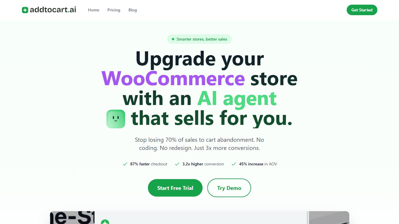 Add To Cart AI 官网截图