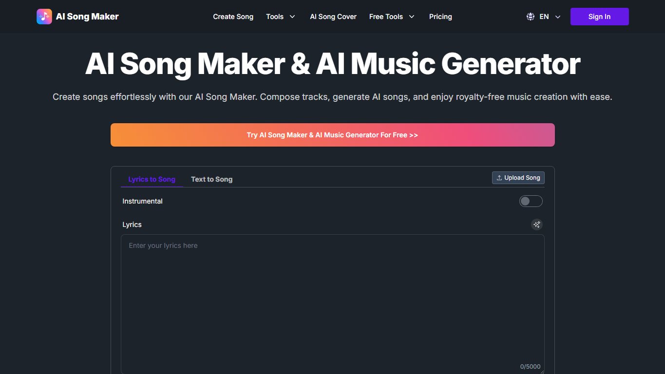 AI Song Maker 官网截图