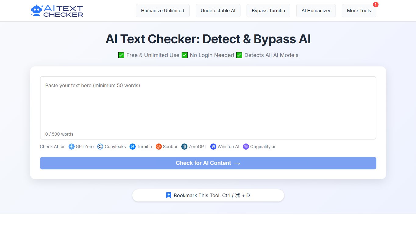 AI Text Checker 官网截图
