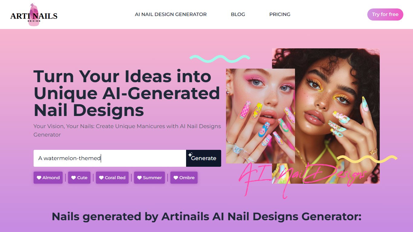 Artinails 官网截图
