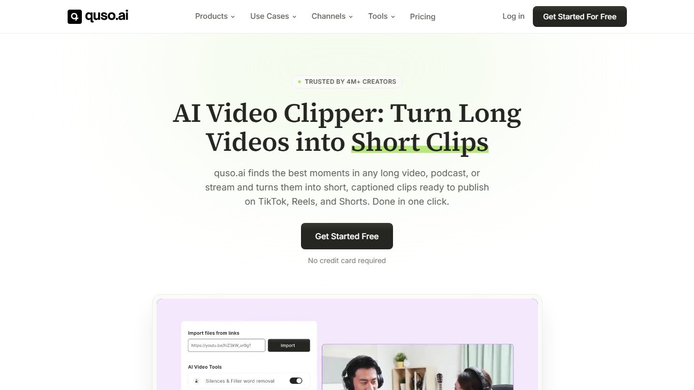Boost Your Social Media with Vidyo.ai 官网截图