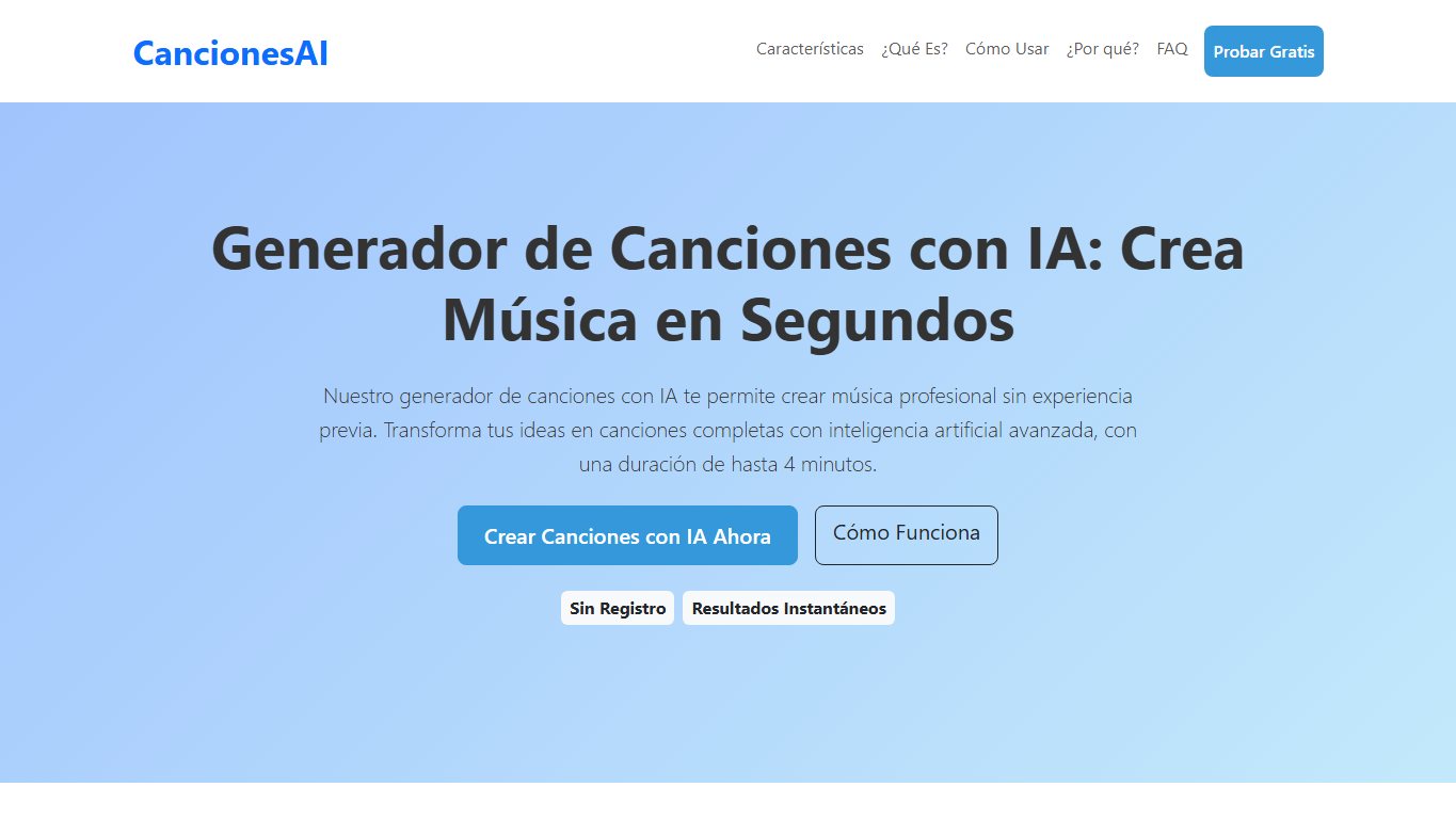 CancionesAI 官网截图