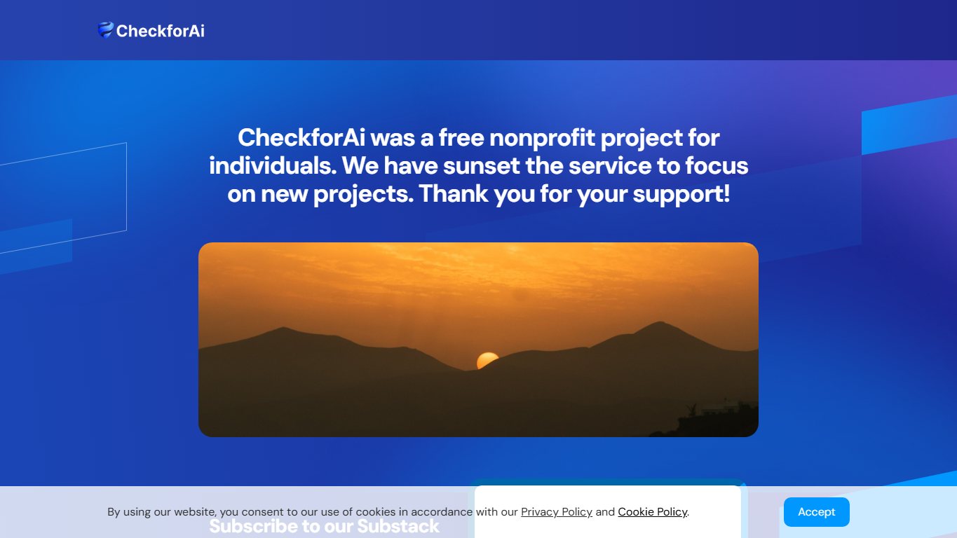 CheckforAi 官网截图