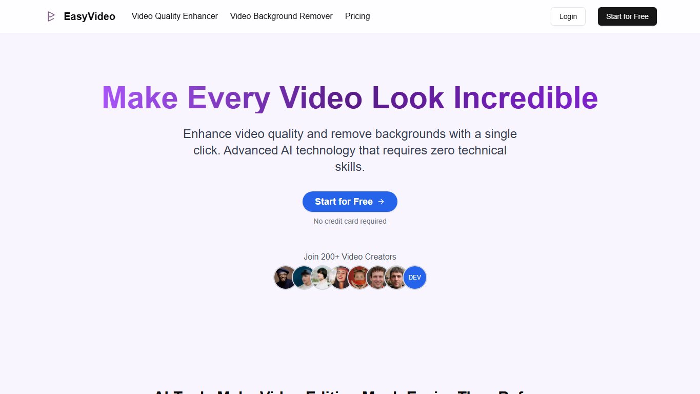 EasyVideo 官网截图