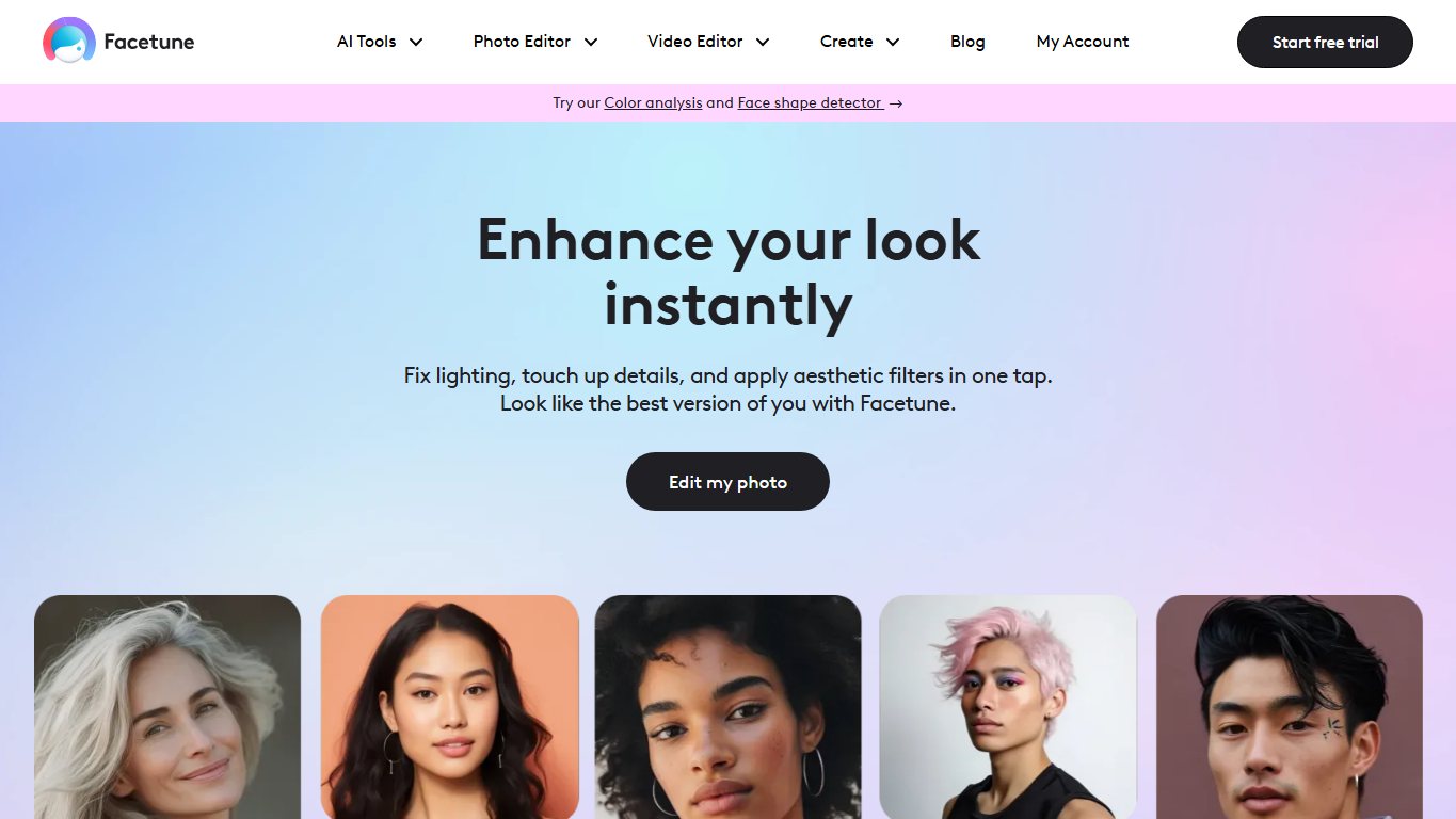 Facetune 官网截图