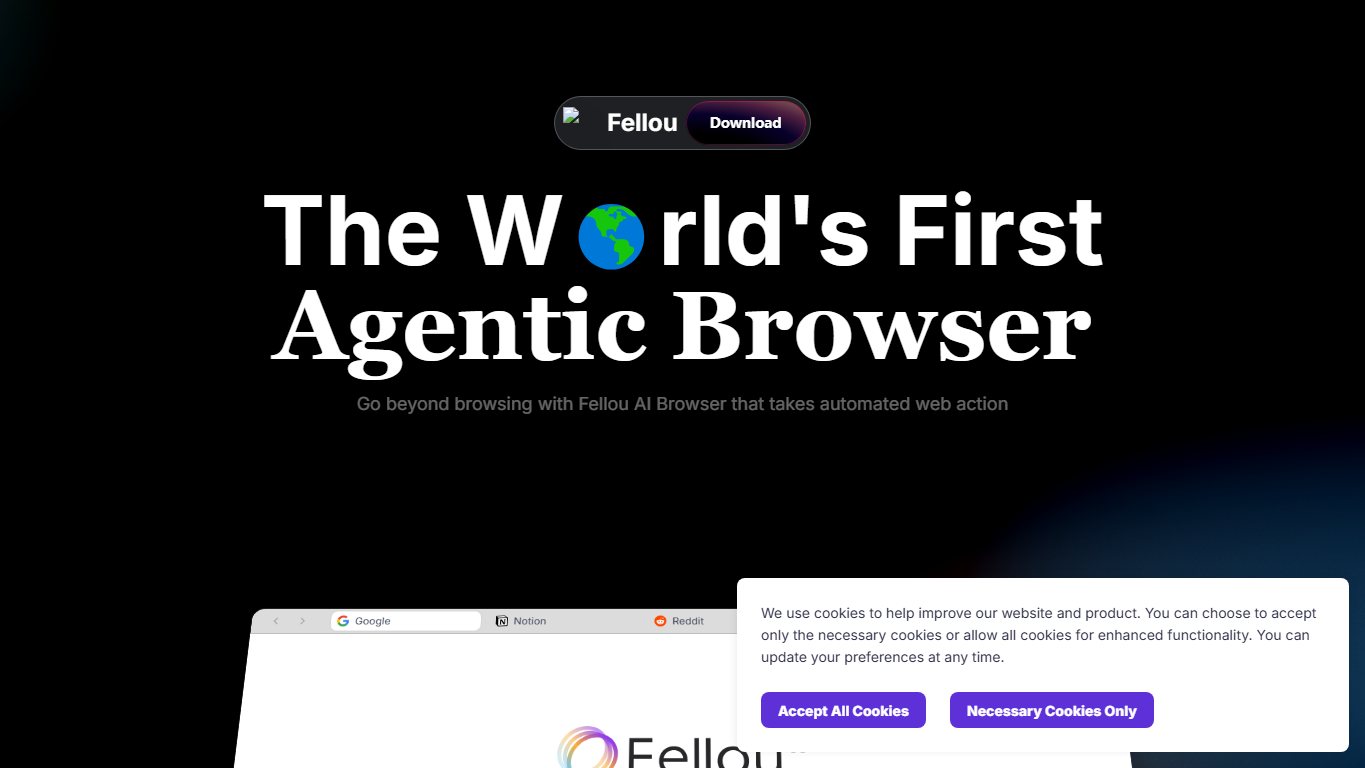 Fellou 官网截图