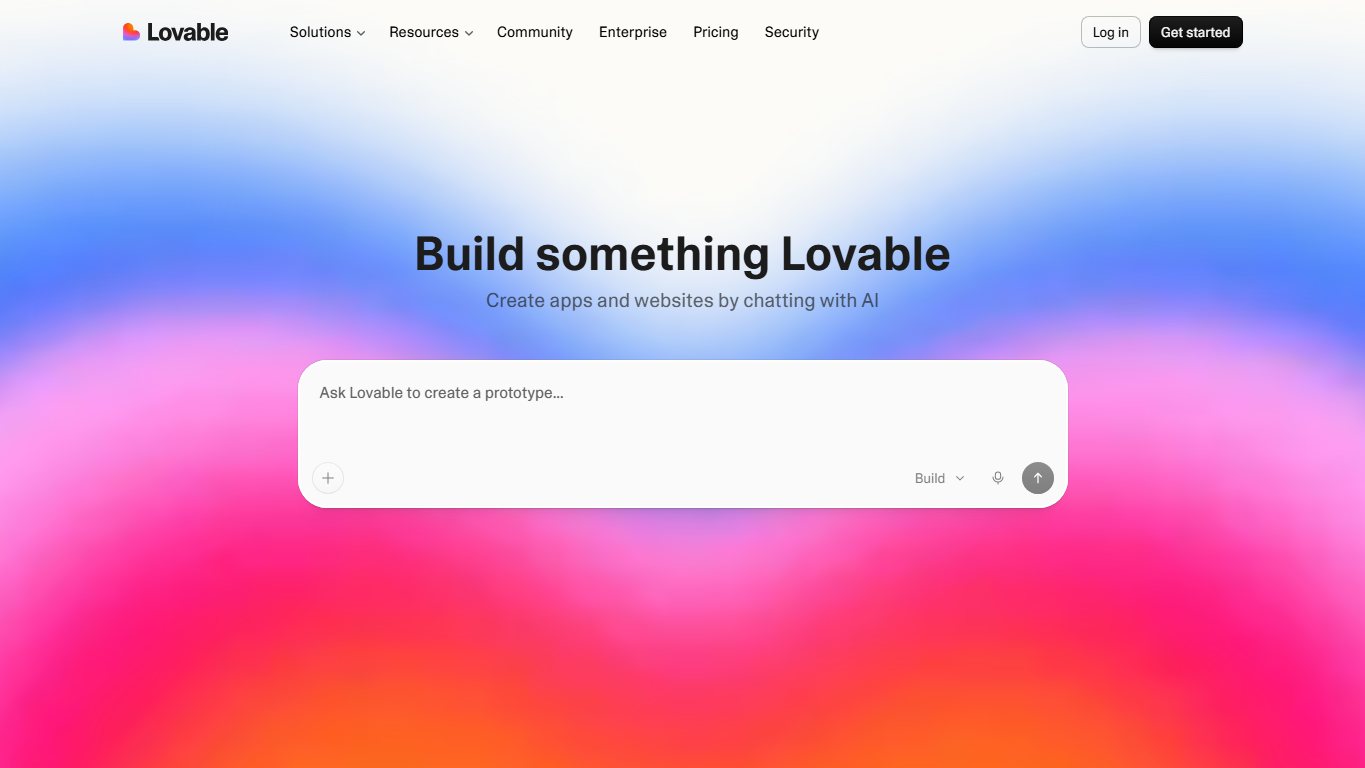 Lovable 官网截图