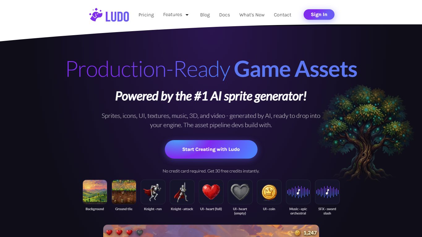 Ludo.ai 官网截图