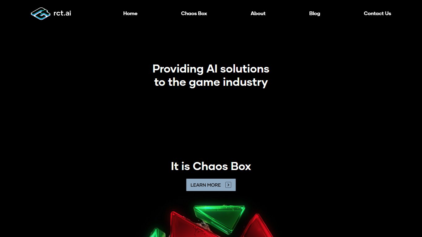 rct AI 官网截图