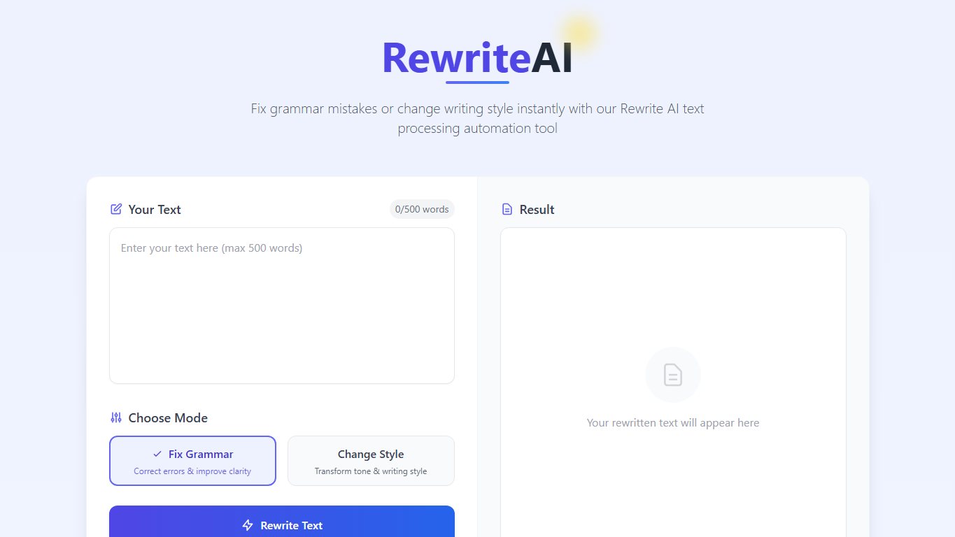 Rewrite AI 官网截图