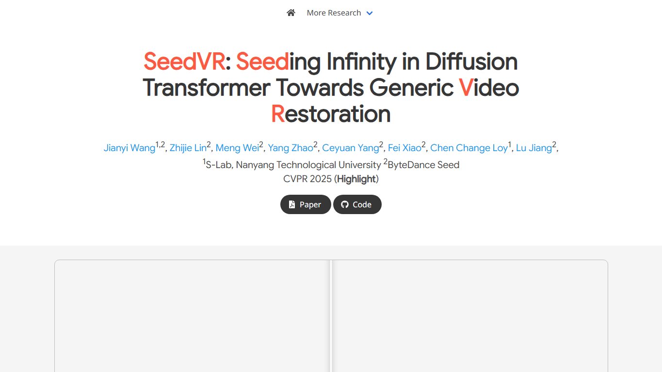 SeedVR 官网截图