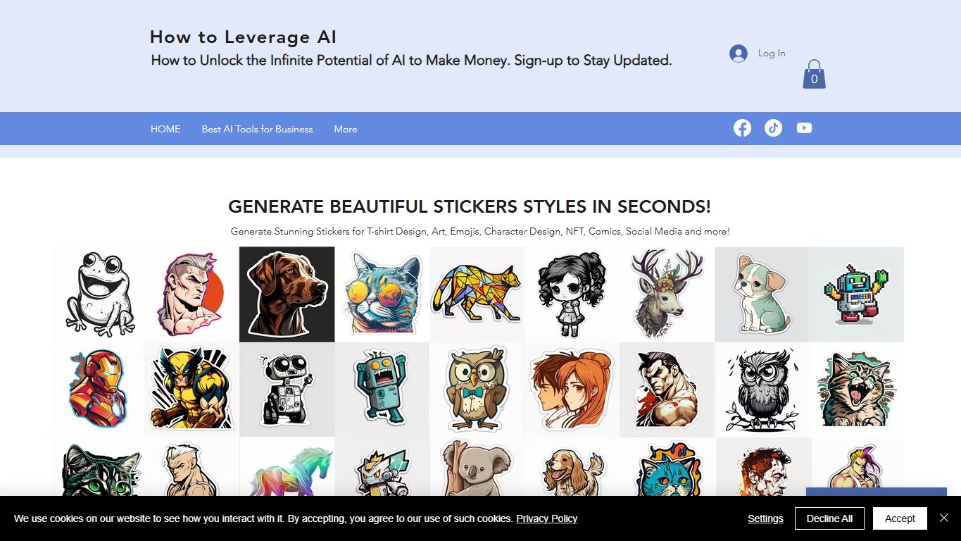 Sticker Prompt Generator贴纸提示生成器 官网截图